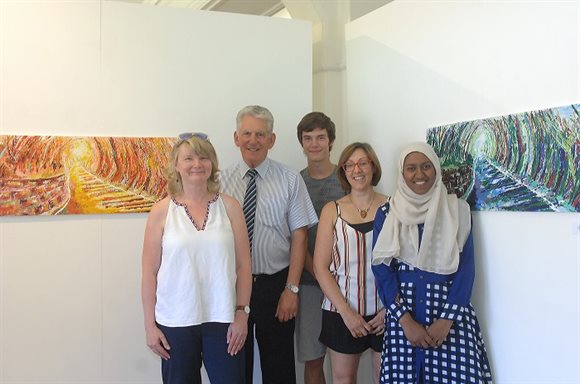 Pupils with Cllr Bob Penrose