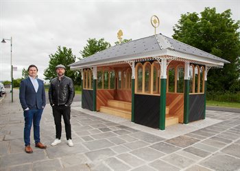 Picture of Architects outside new Penarth Shelter