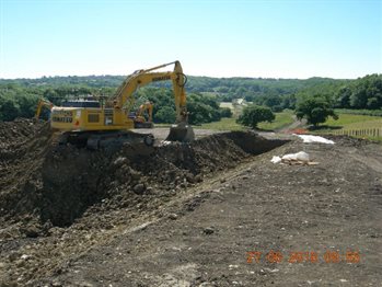 bulk excavation at Sutton Fach Farm.