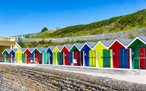 Beach huts at Barry Island