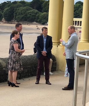 Royal visit Barry Island - Nia, Marcus, Rob, Dke and Duchess