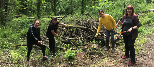 Woodland-wellbeing-session-at-Porthkerry