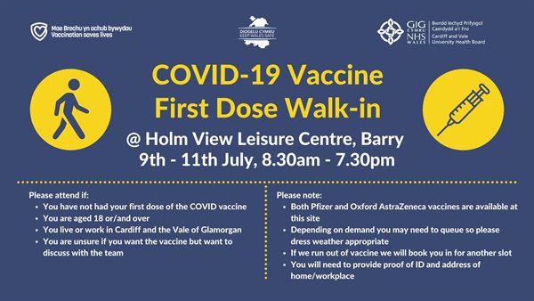 first dose vaccines 9-11 july barry mvc