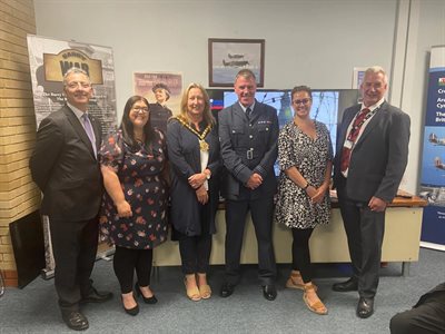 Armed Forces Champion Cllr Eddie Williams, Armed Forces Liaison Officer Abigail Warburton,