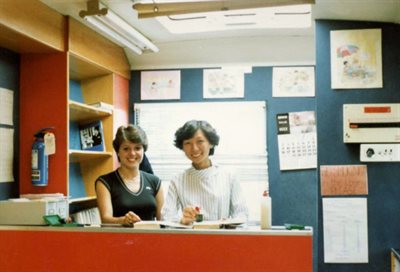 Julie Dutton with Soo from Singapore