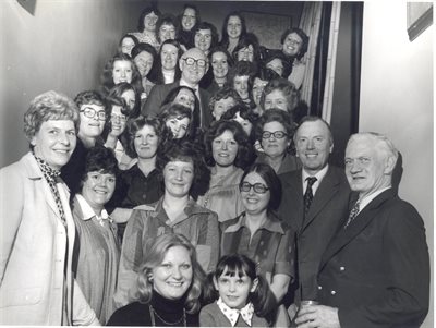 Staff On Library Stairs