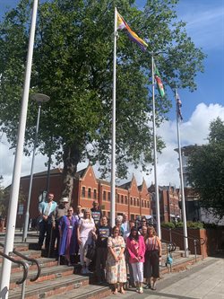 Progress Pride Flag at the Civic Offices