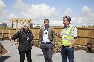 Rob Thomas and Lis Burnett at St Cyres Flats