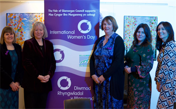 Cllr Lis Burnett and sponsors IWD 2023