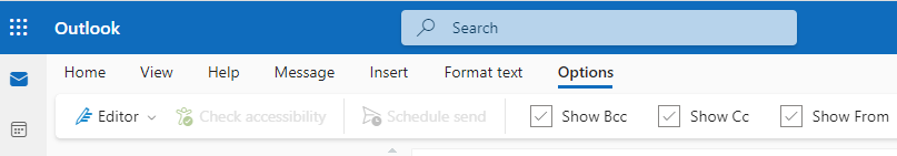 Enable Bcc from Outlook in Chrome or Edge