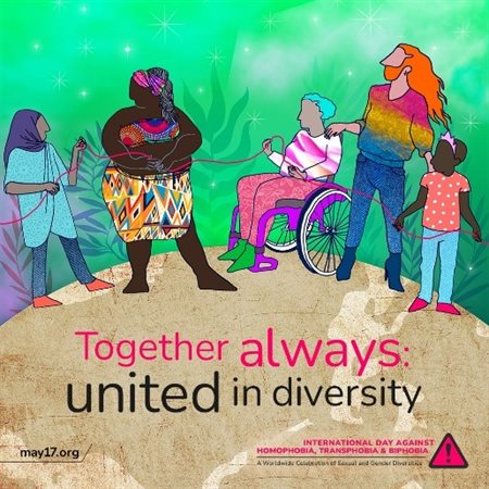 IDAHOBIT Together always united in diversity 2023 poster 2