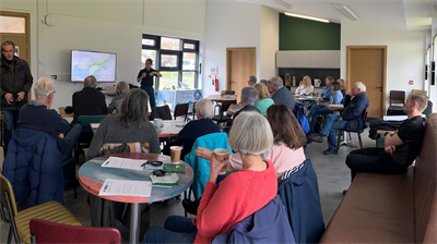 Flat Holm talk at Belle Vue Pavilion